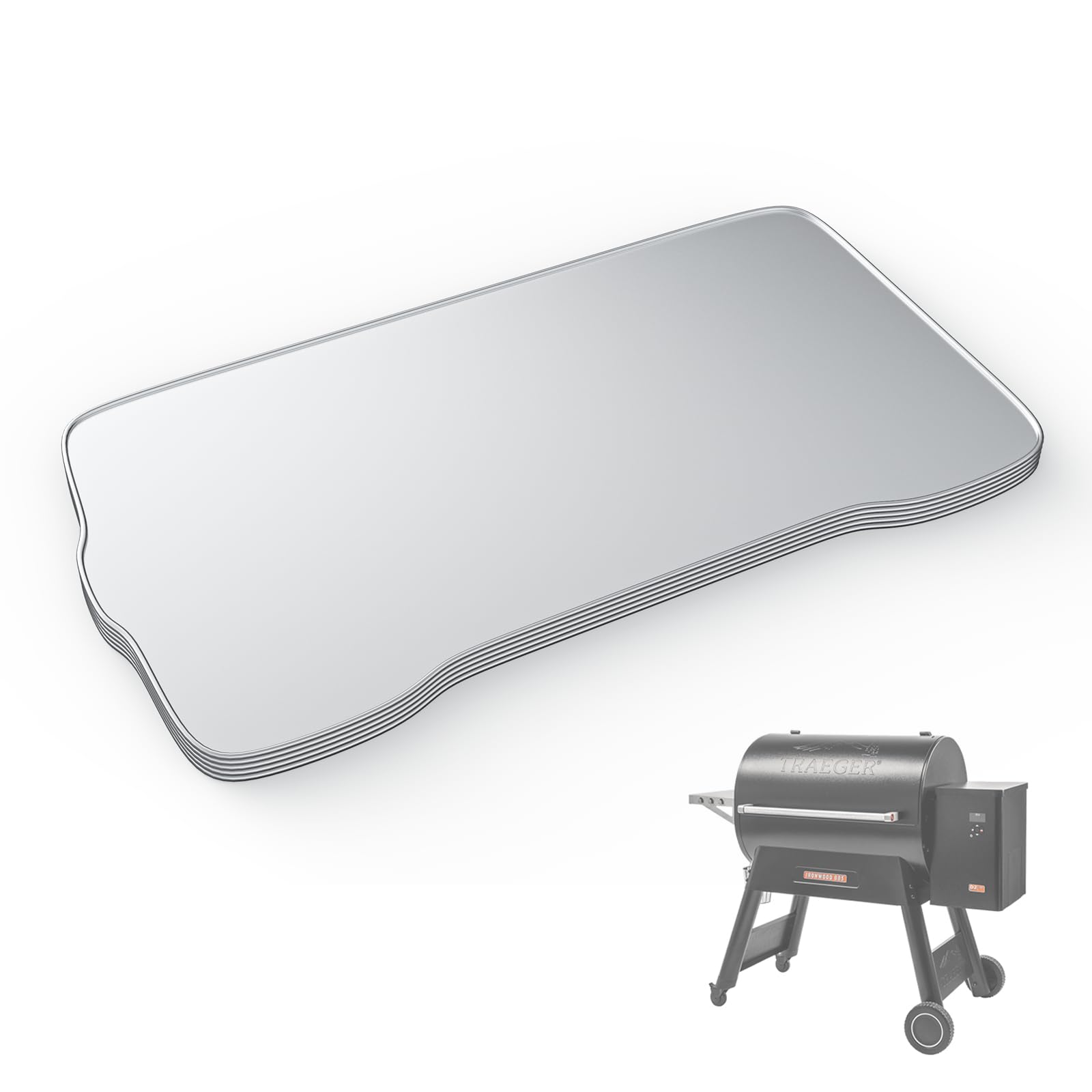 AJinTeby 5-Pack Drip Tray Liners for Traeger Ironwood 885, silver