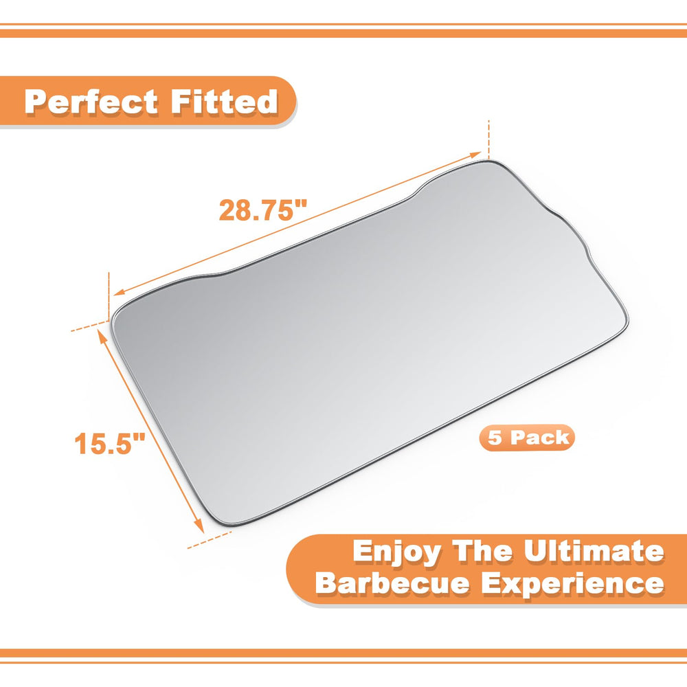 AJinTeby aluminum foil liner front view, 28.75 inch x 15.5 inch