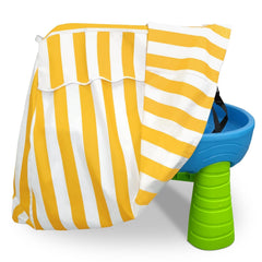 AKEfit Kids Water Table Cover front view in striped yellow