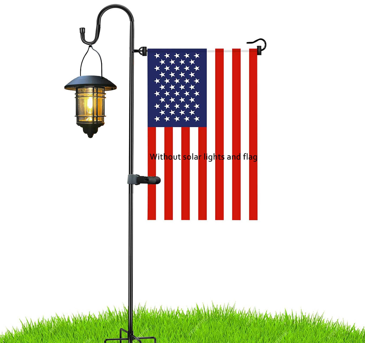 Akeydeco 48 Inch Garden Flag Stand with tiger clip and stoppers