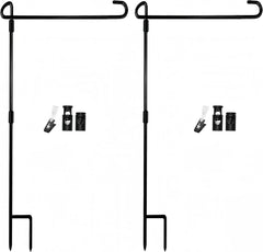 Akeydeco Garden Flag Pole Stand Holder, 34 x 14.7 Inch, front view