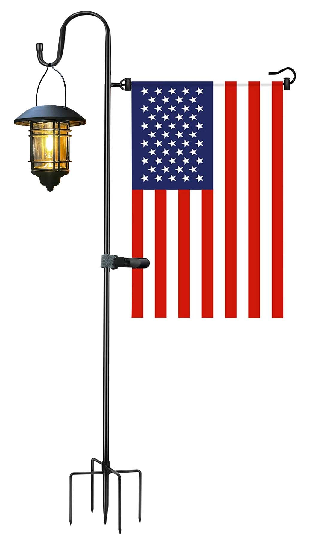 Akeydeco Garden Flag Stand 36 inch with Tiger Clip and Stoppers