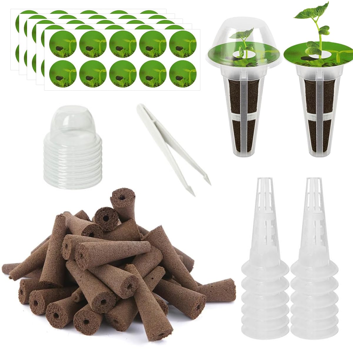 Aksiqee 107pcs Seed Pod Kit with sponges and baskets