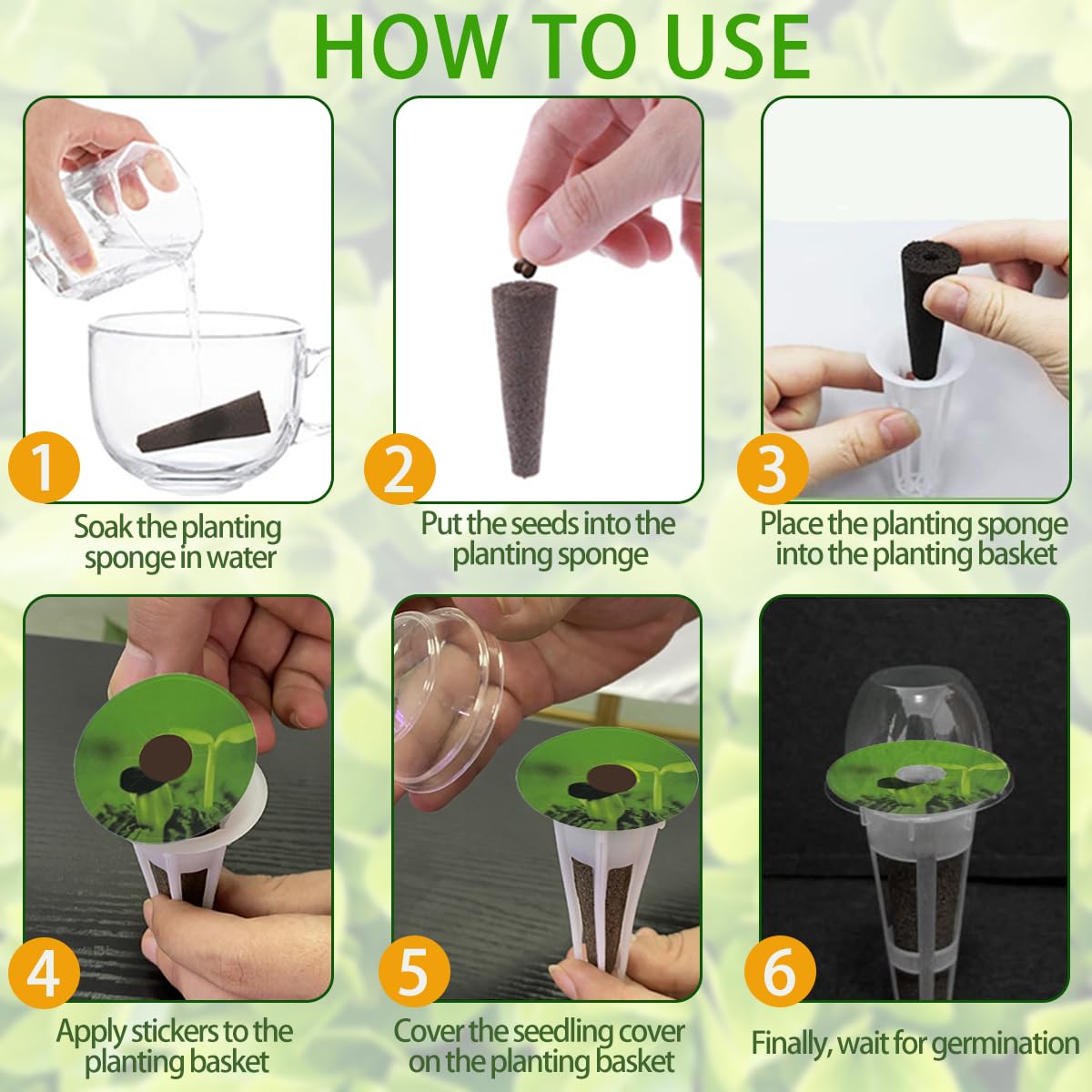 Aksiqee plant baskets and growing domes for hydroponics