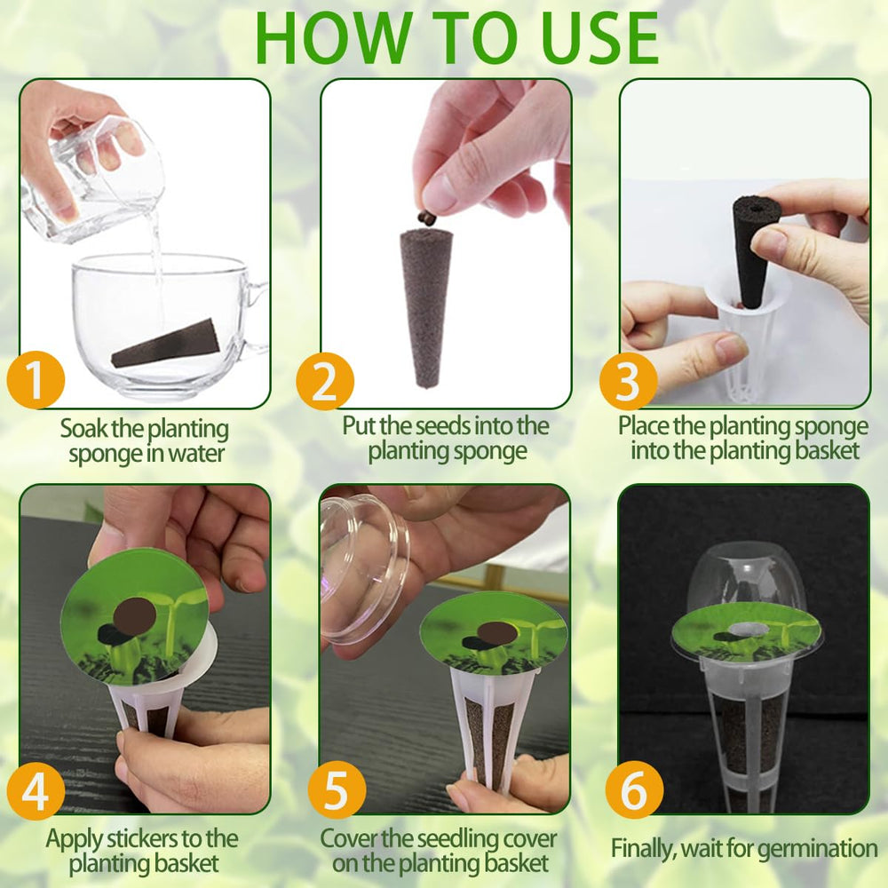Aksiqee plant baskets and growing domes for hydroponics
