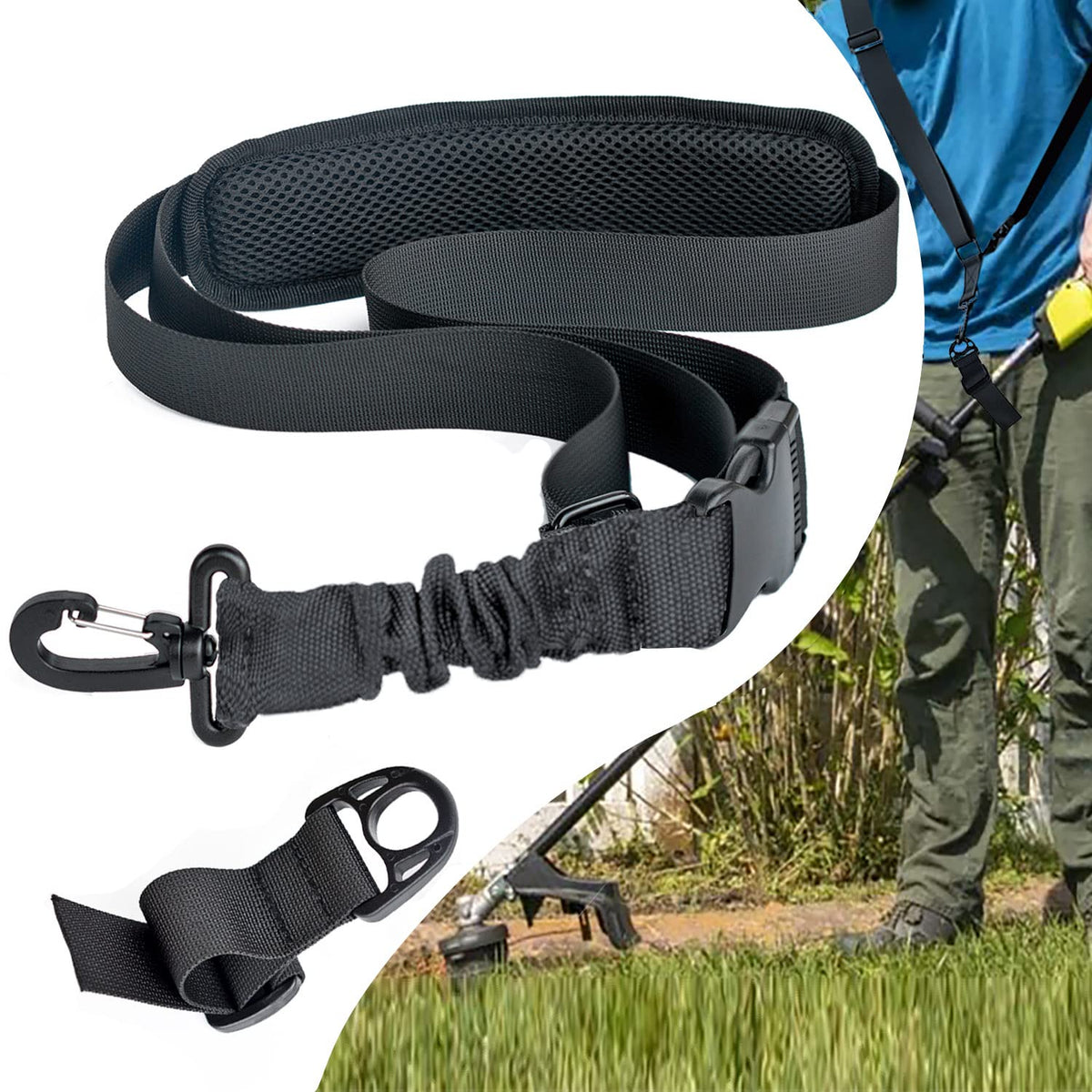 AKUATUZ Trimmer Shoulder Strap Harness front view