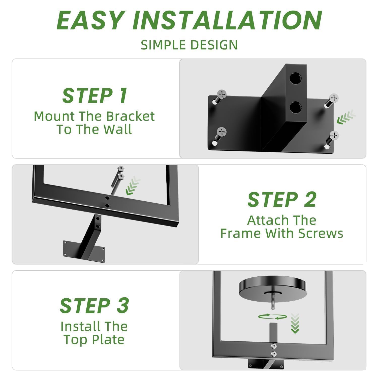 ALACOO Wall Plant Stand, Grey, installation hardware included