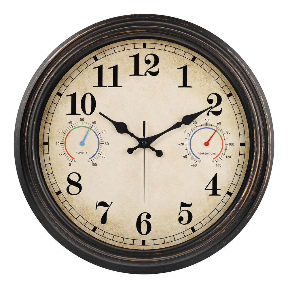 Alarllok 16-Inch outdoor clock front view with bronze finish