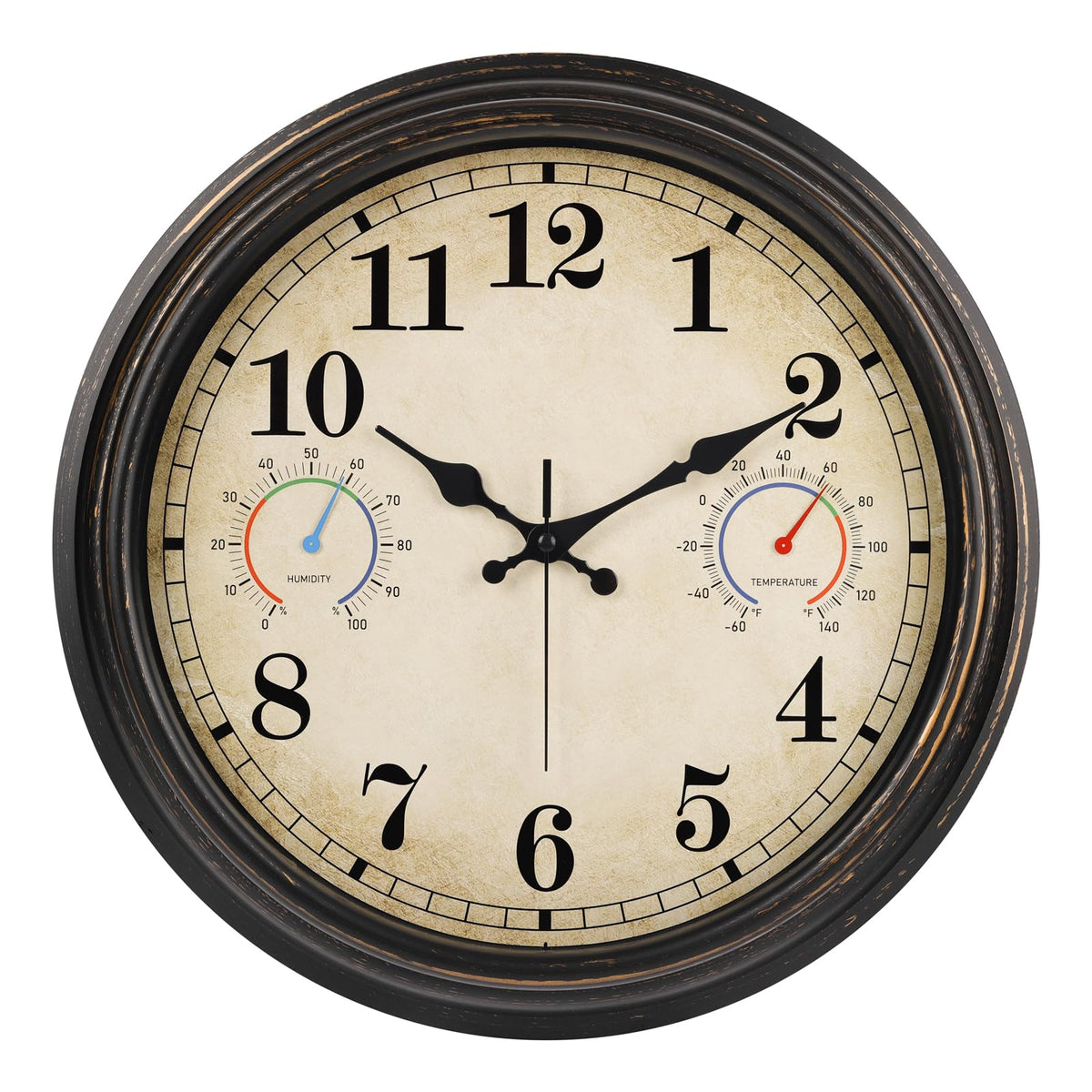 Alarllok 16-Inch outdoor clock front view with bronze finish