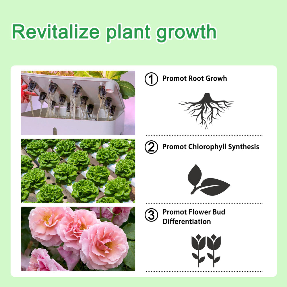 ALIINKD Hydroponic Plant Food A & B bottles with nutrient details
