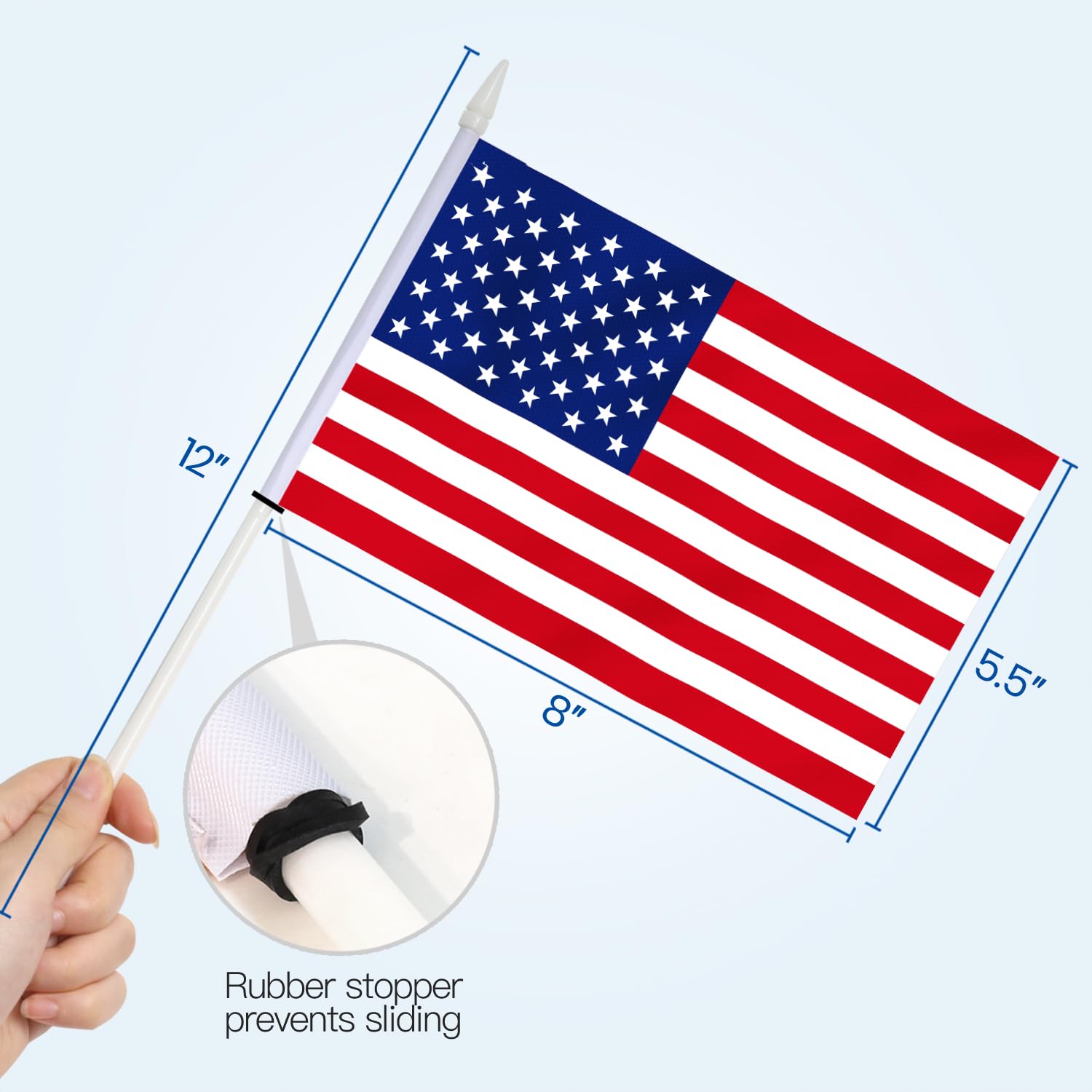 All 12 Anley US National Mini Flags together