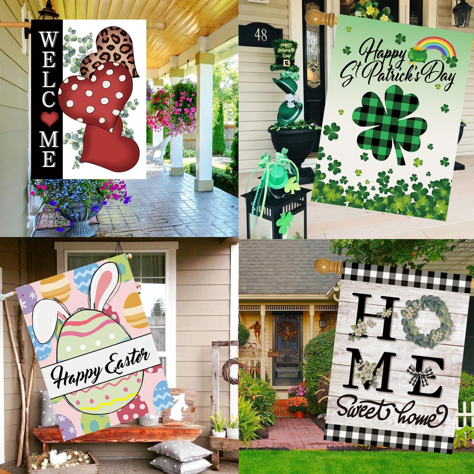 All 12 flags from Pating's seasonal garden flag set