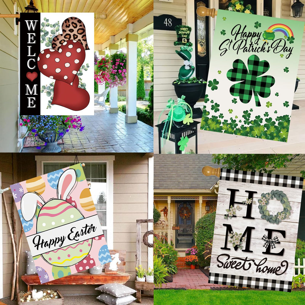All 12 flags from Pating's seasonal garden flag set