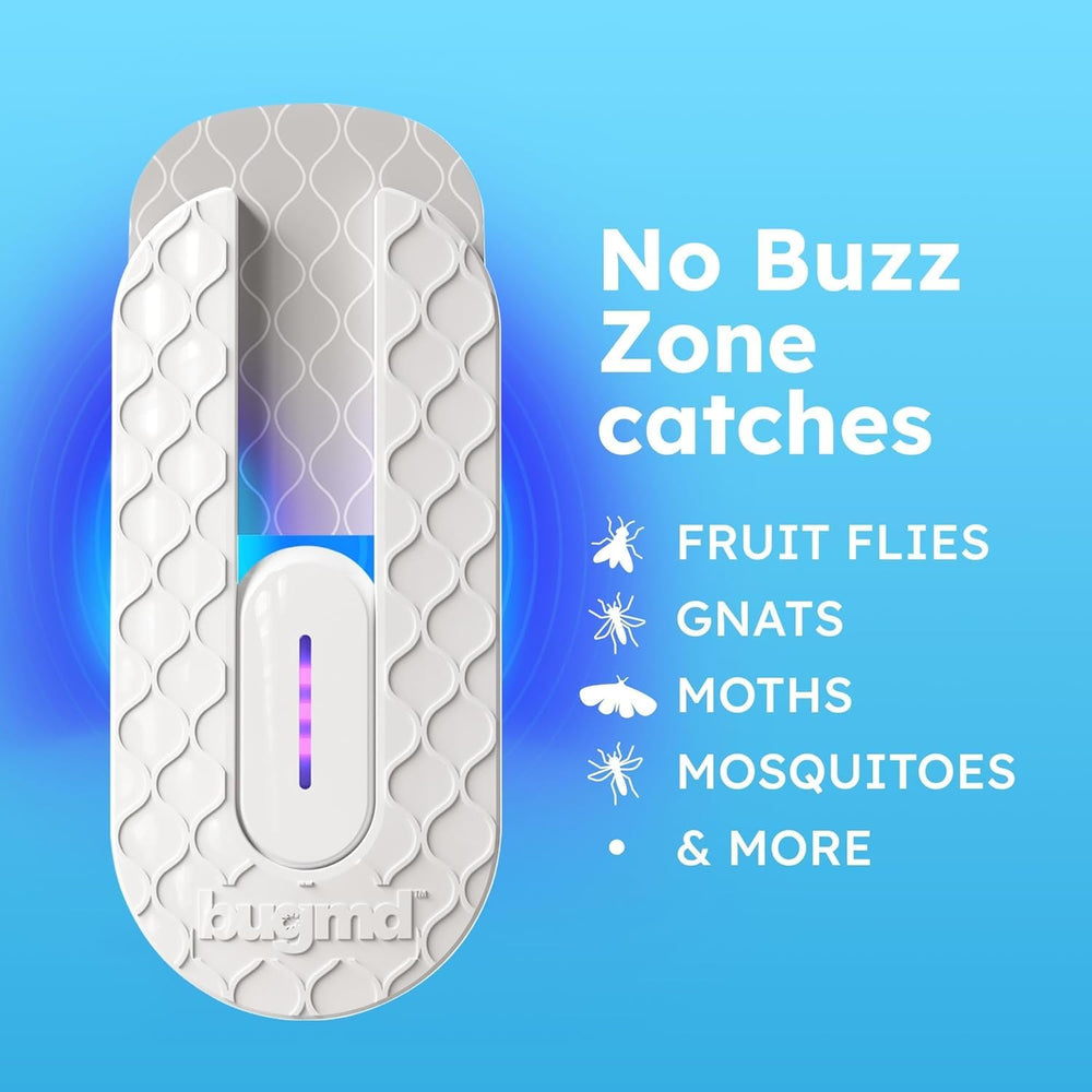 All components of BugMD No Buzz Zone Fruit Fly Trap package