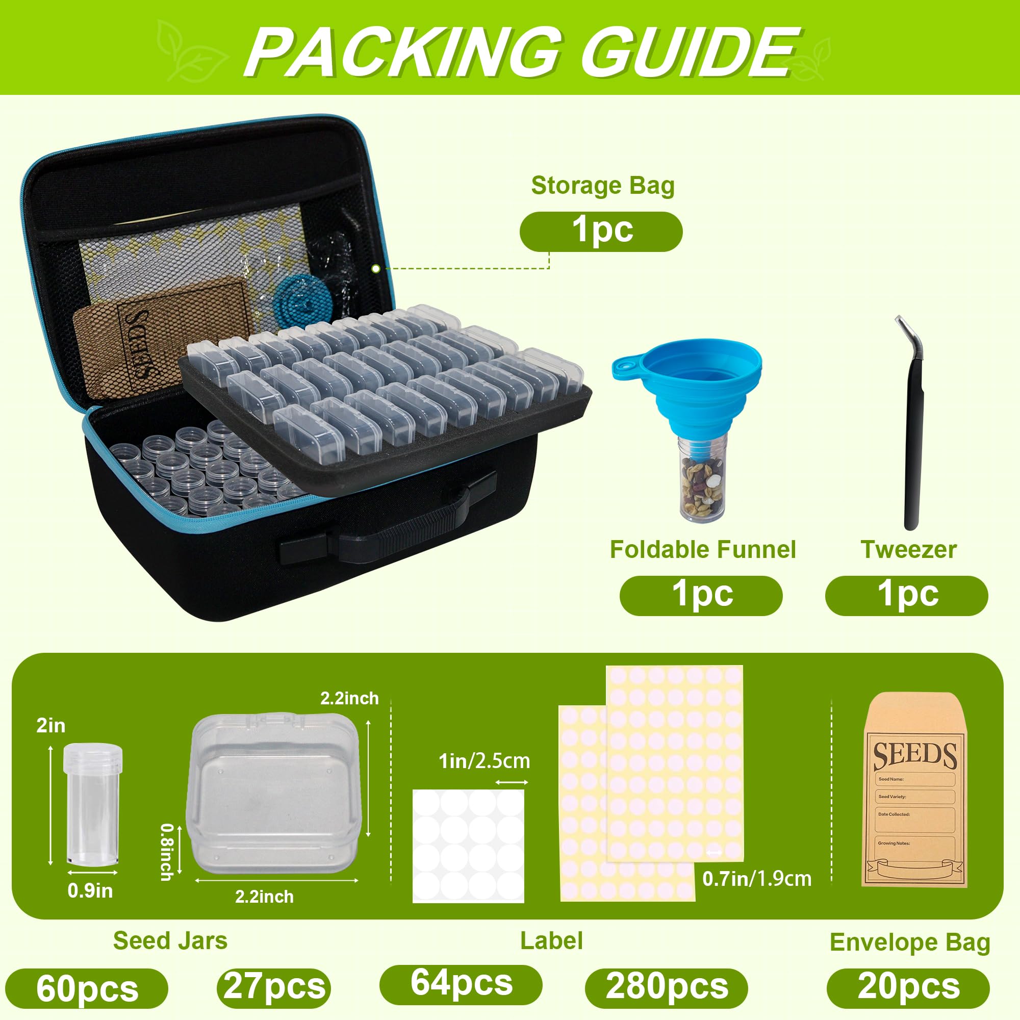 All components of ERFEI seed storage kit laid out