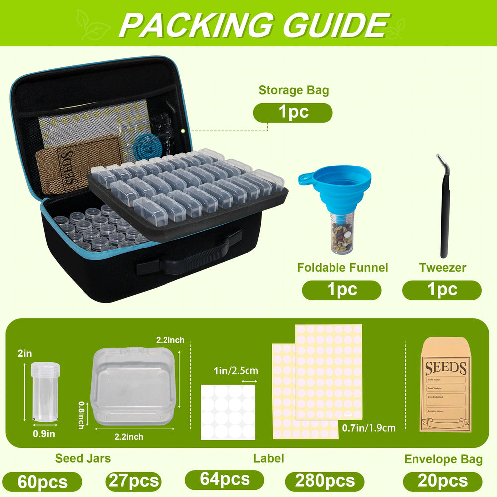 All components of ERFEI seed storage kit laid out