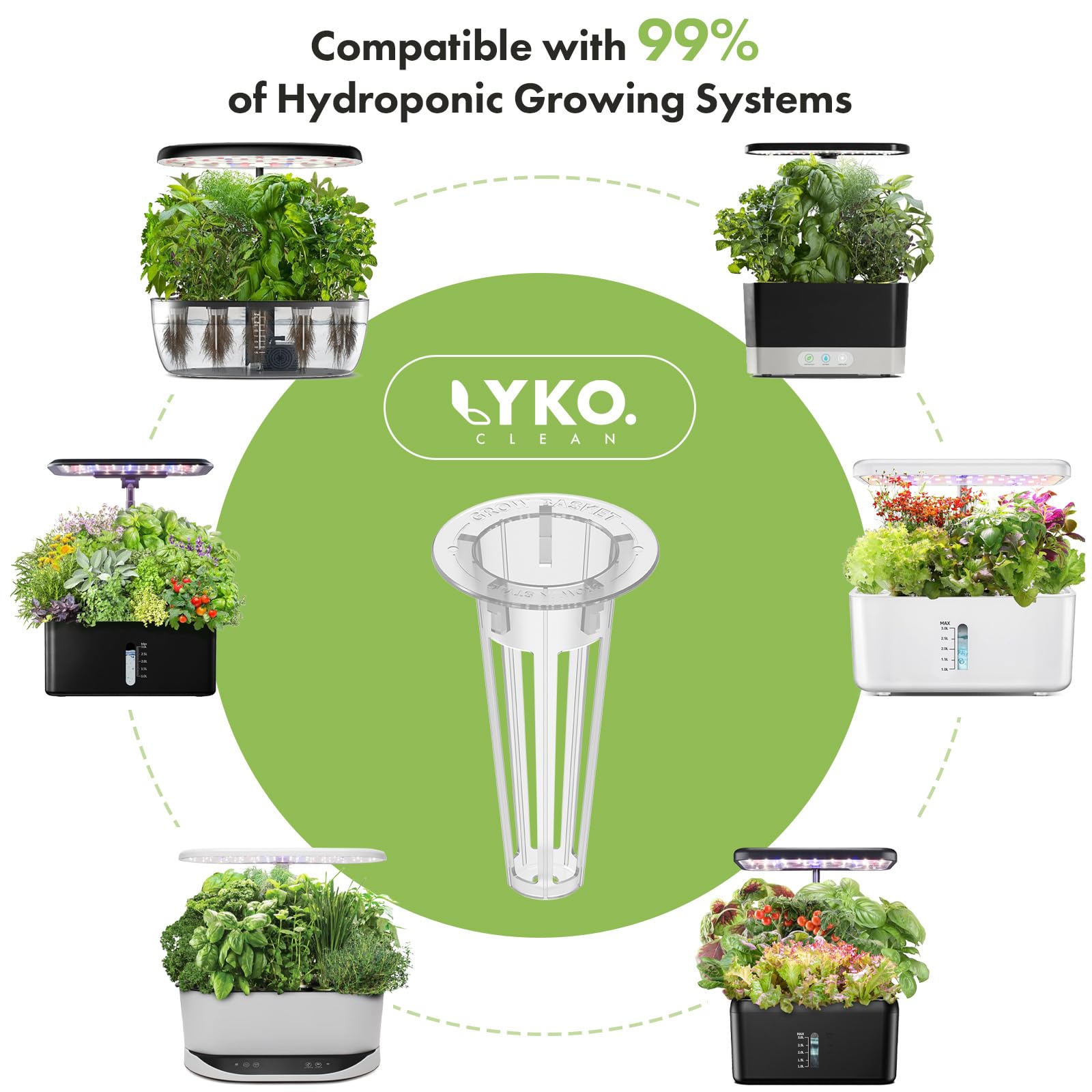 All components of LYKOCLEAN Herb Seed Pod Kit laid out
