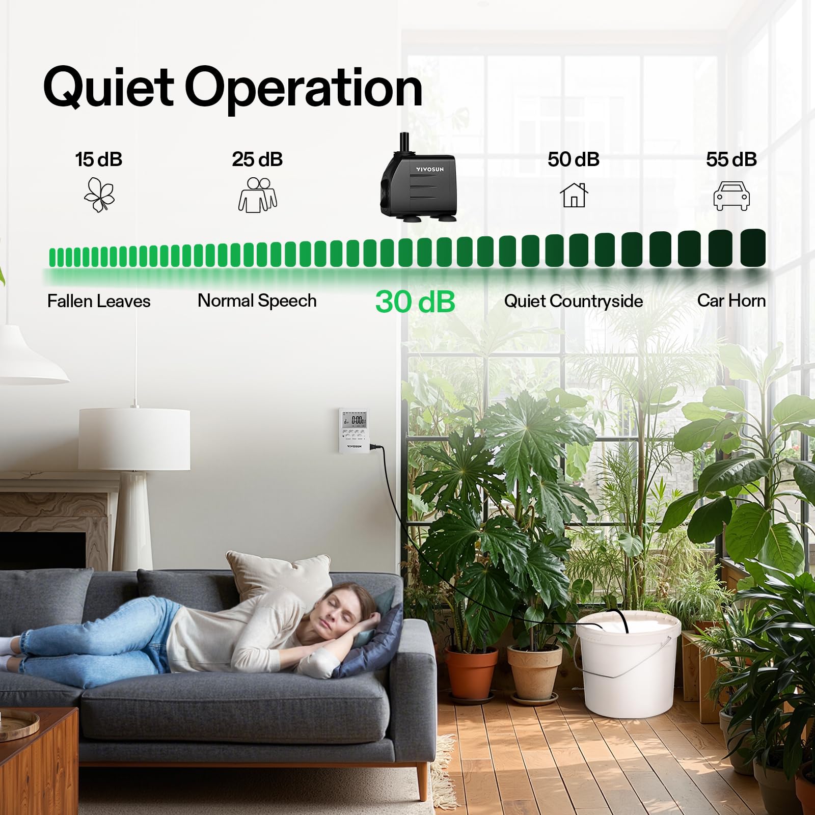 All components of VIVOSUN irrigation kit including timer