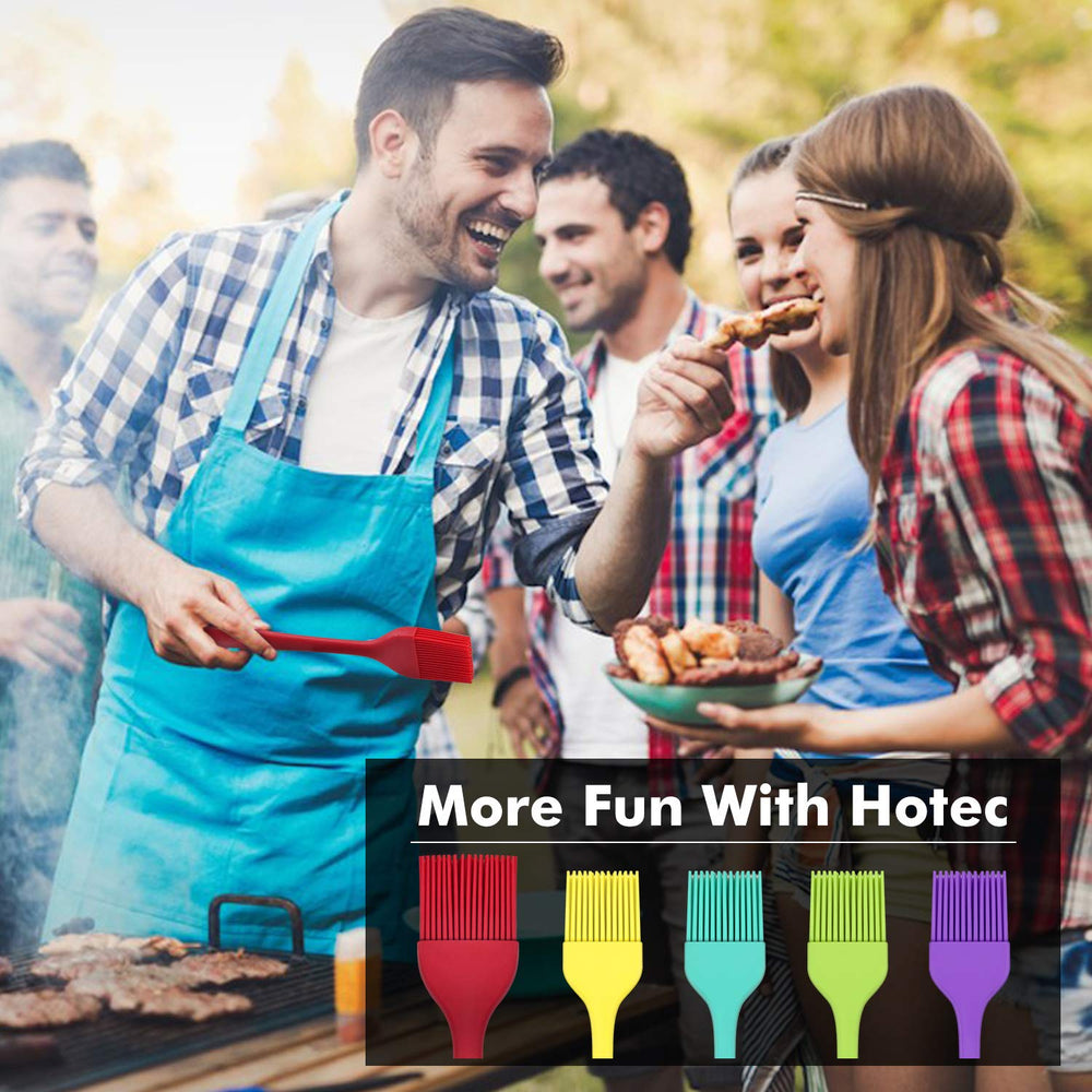 All five HOTEC silicone brushes displayed together
