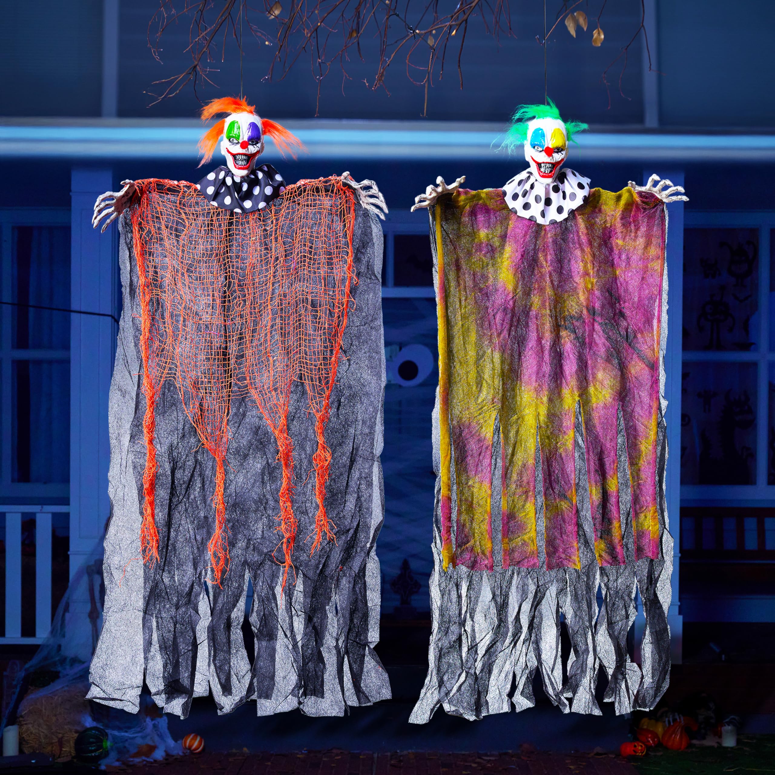 All four JOYIN hanging clown decorations displayed together