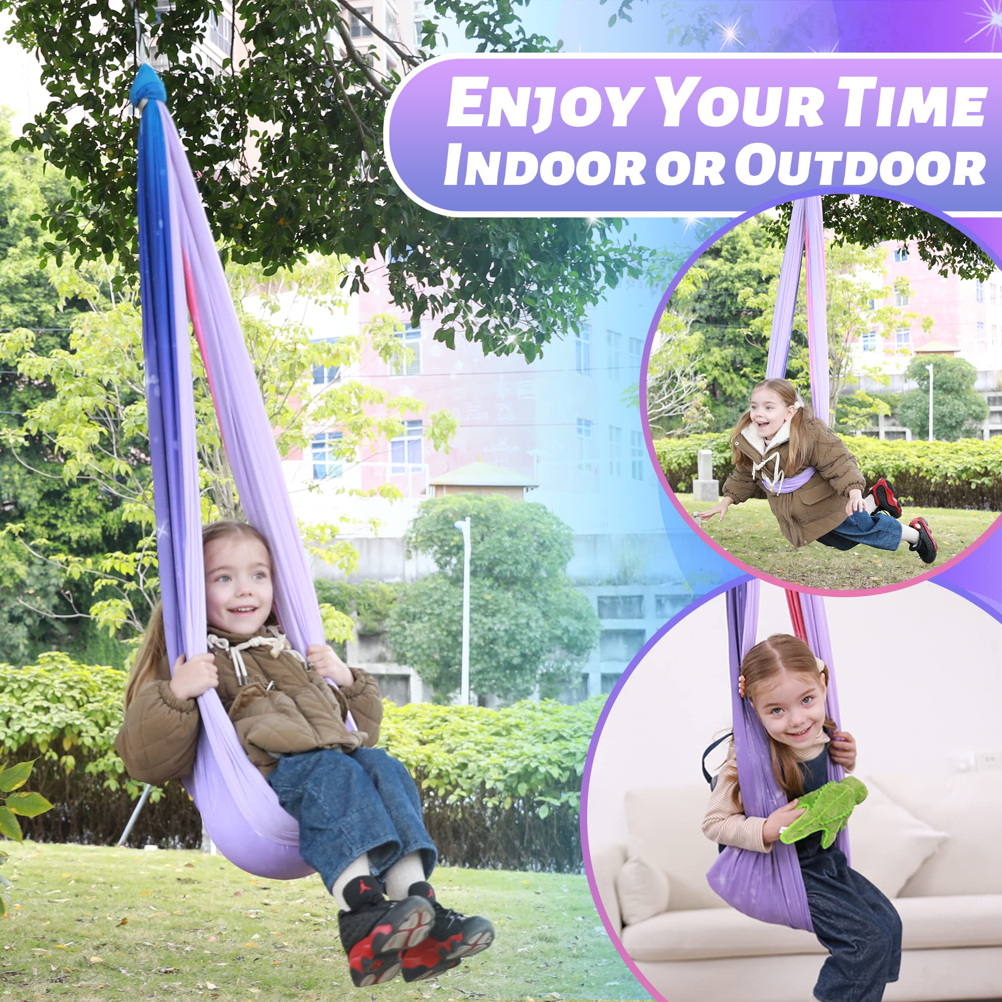 All installation accessories included with the sensory swing