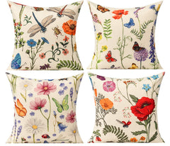 All Smiles 24x24 outdoor pillow covers with butterfly pattern