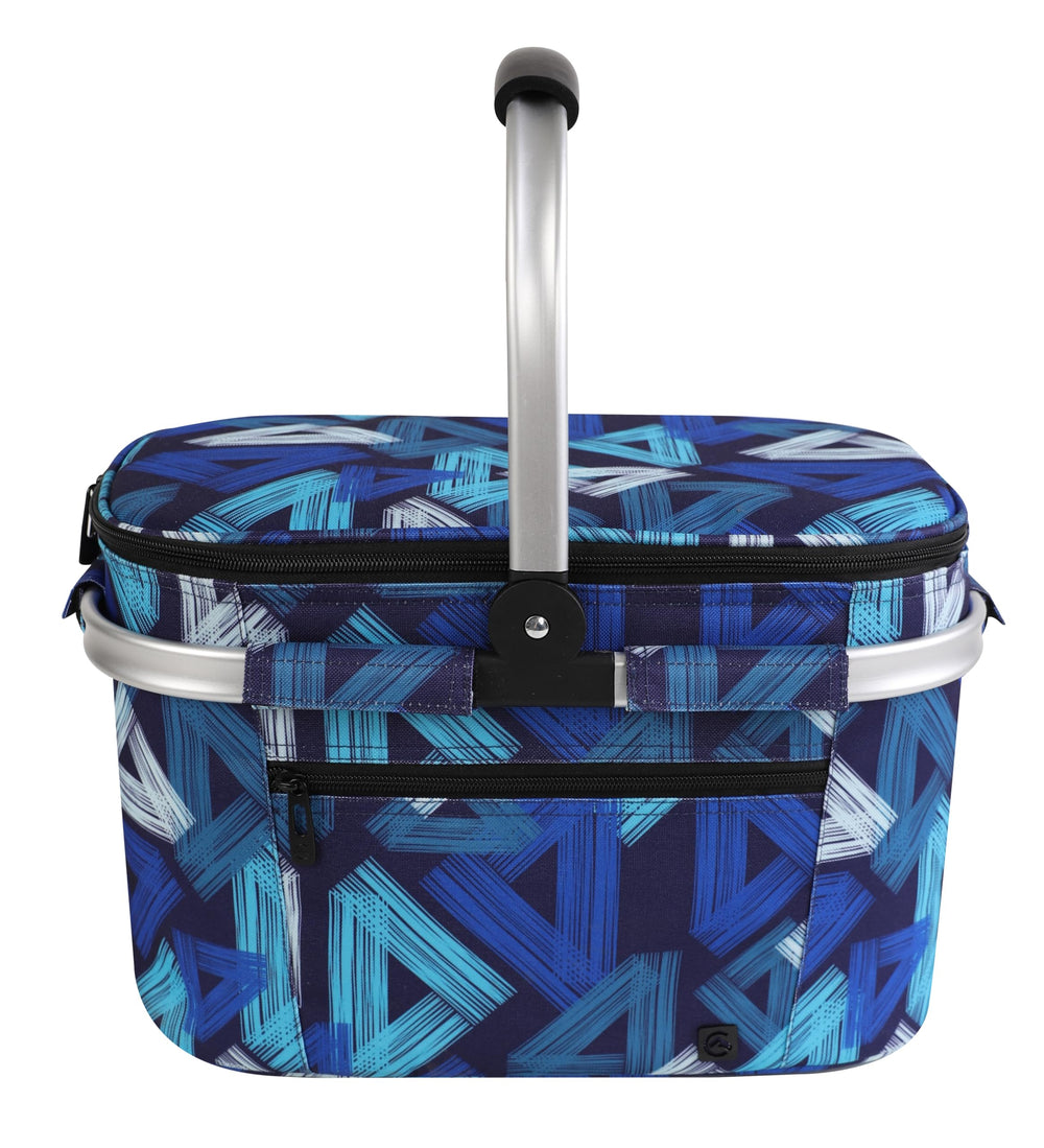 ALLCAMP Picnic Basket front view with Triangle Pattern