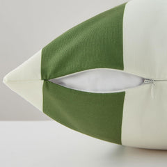 Allorry Outdoor Pillow Covers 18x18 olive green side view