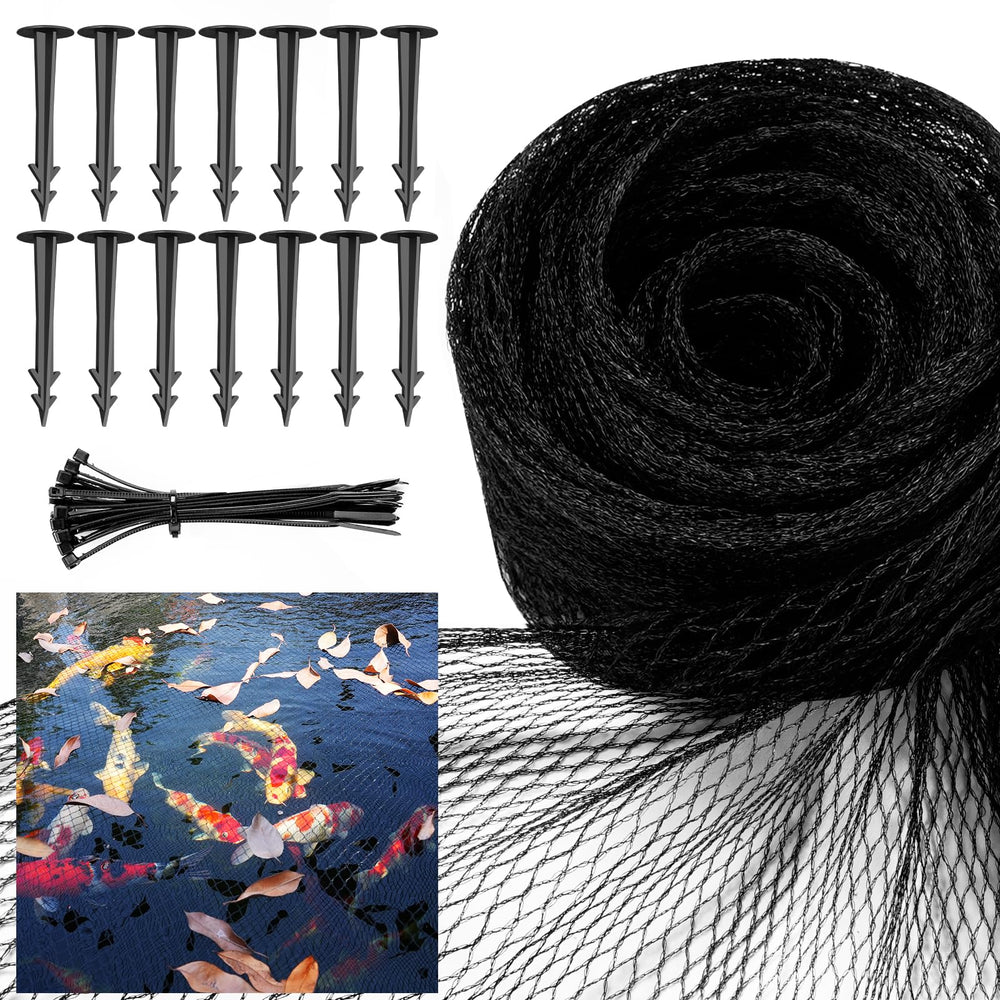 Alloxity 14x14 ft pond netting cover with stakes