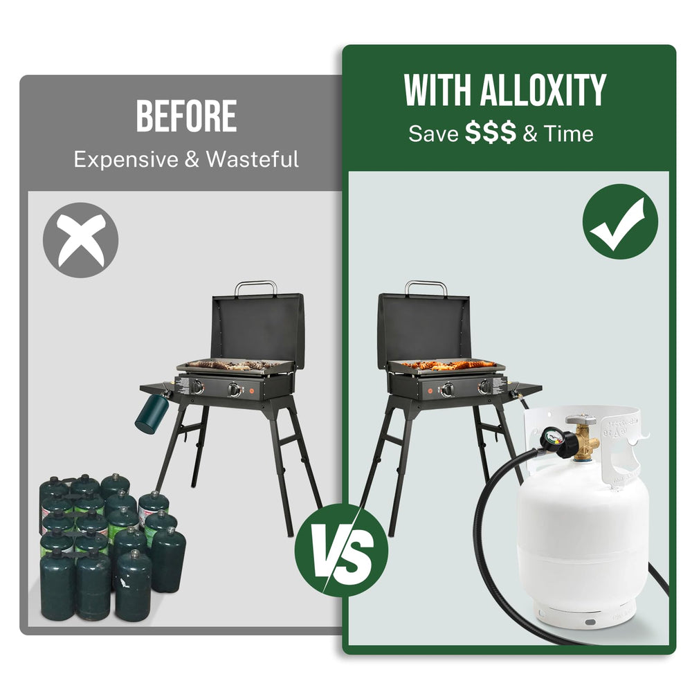 Alloxity propane hose gauge showing gas level