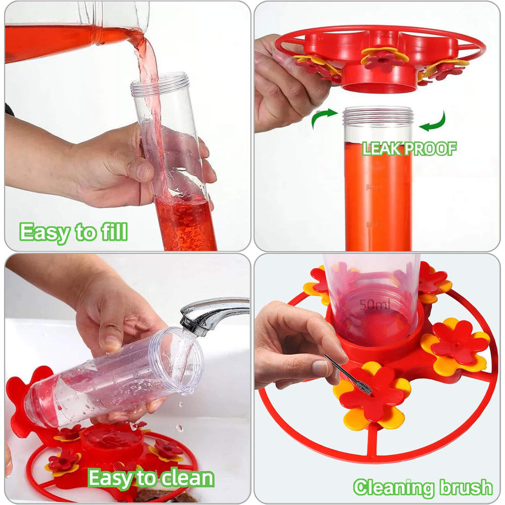 allslotx Hummingbird Feeder with included cleaning brush