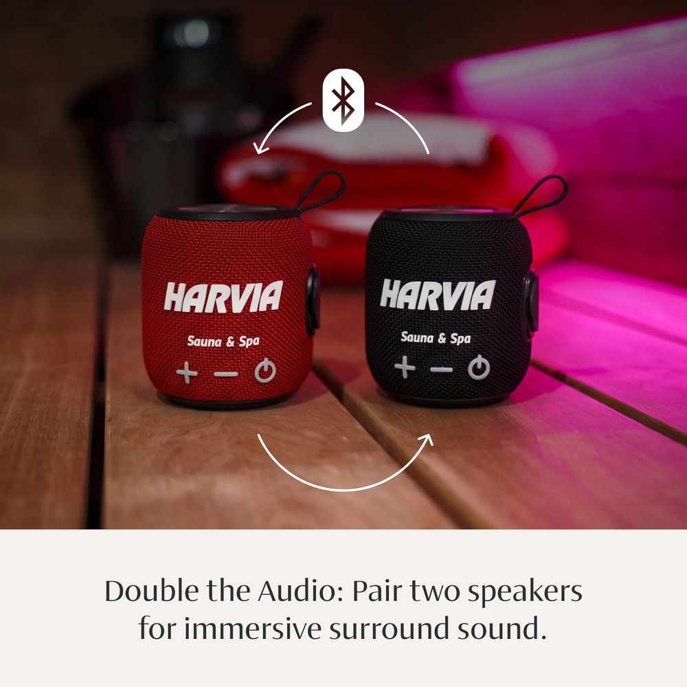 Almost Heaven Bluetooth Sauna Speaker paired with another speaker