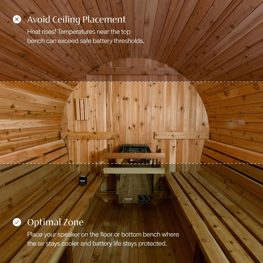 Almost Heaven Bluetooth Sauna Speaker with USB-C charging port