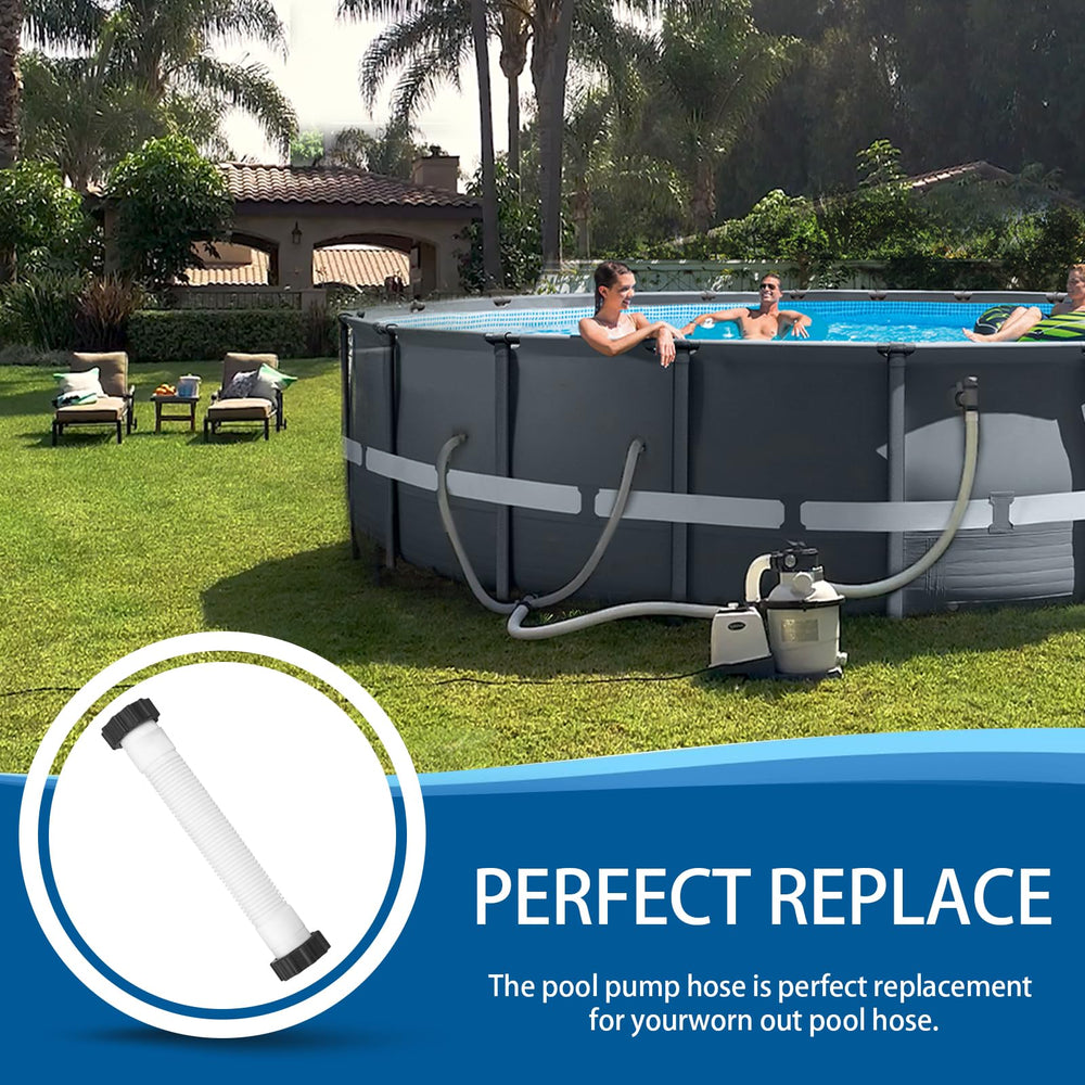 Alocs 1.5" x 16" pool hose in outdoor setting