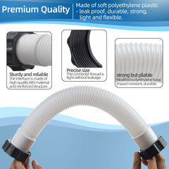 Alocs flexible polyethylene pool hose close-up
