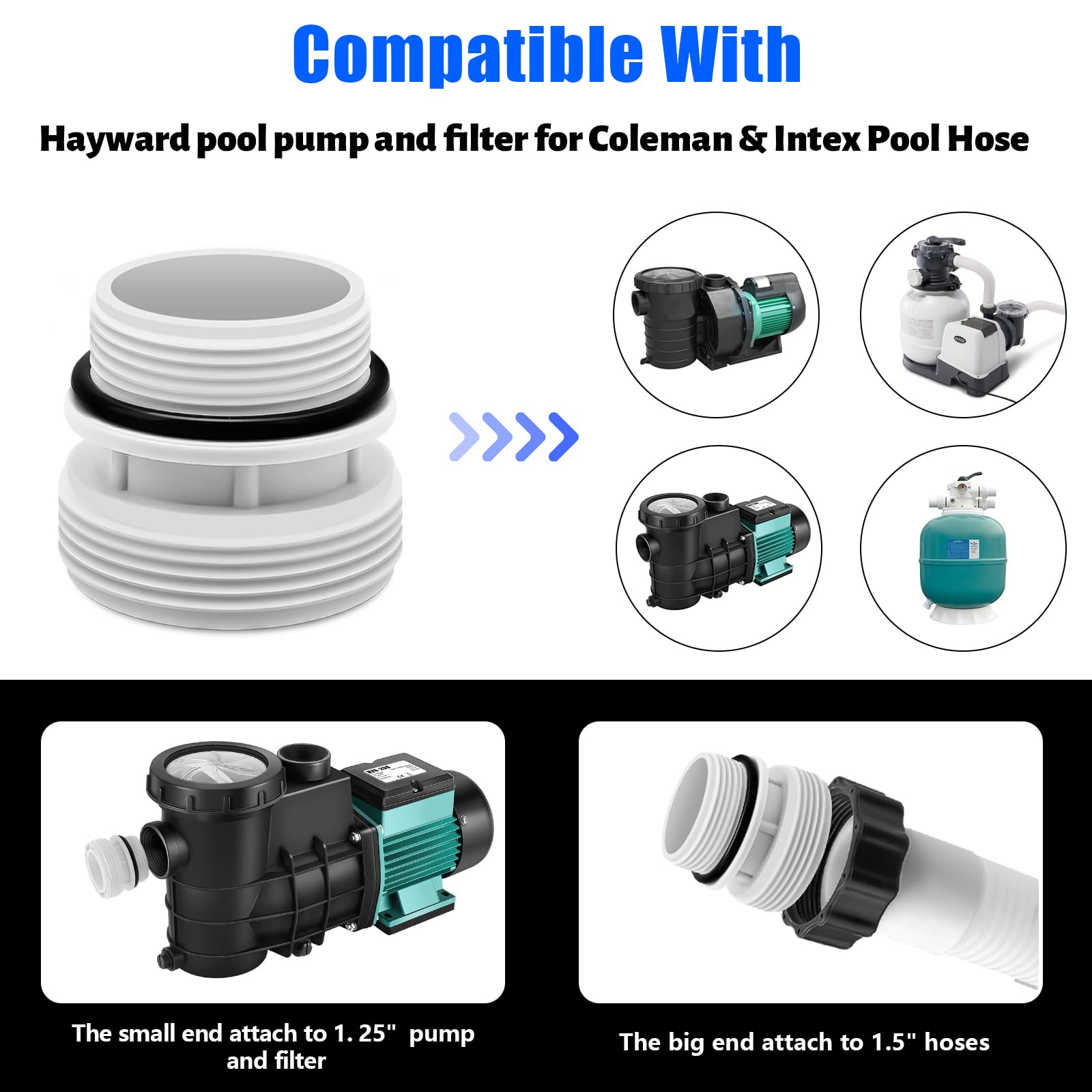 Alocs hose adapter set with O-ring gaskets