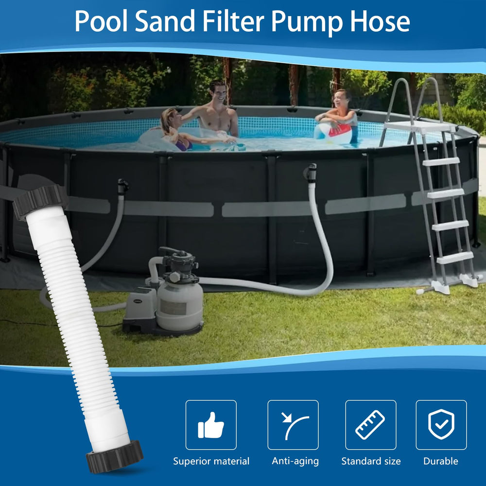 Alocs pool hose laying flat showing 1.5" diameter