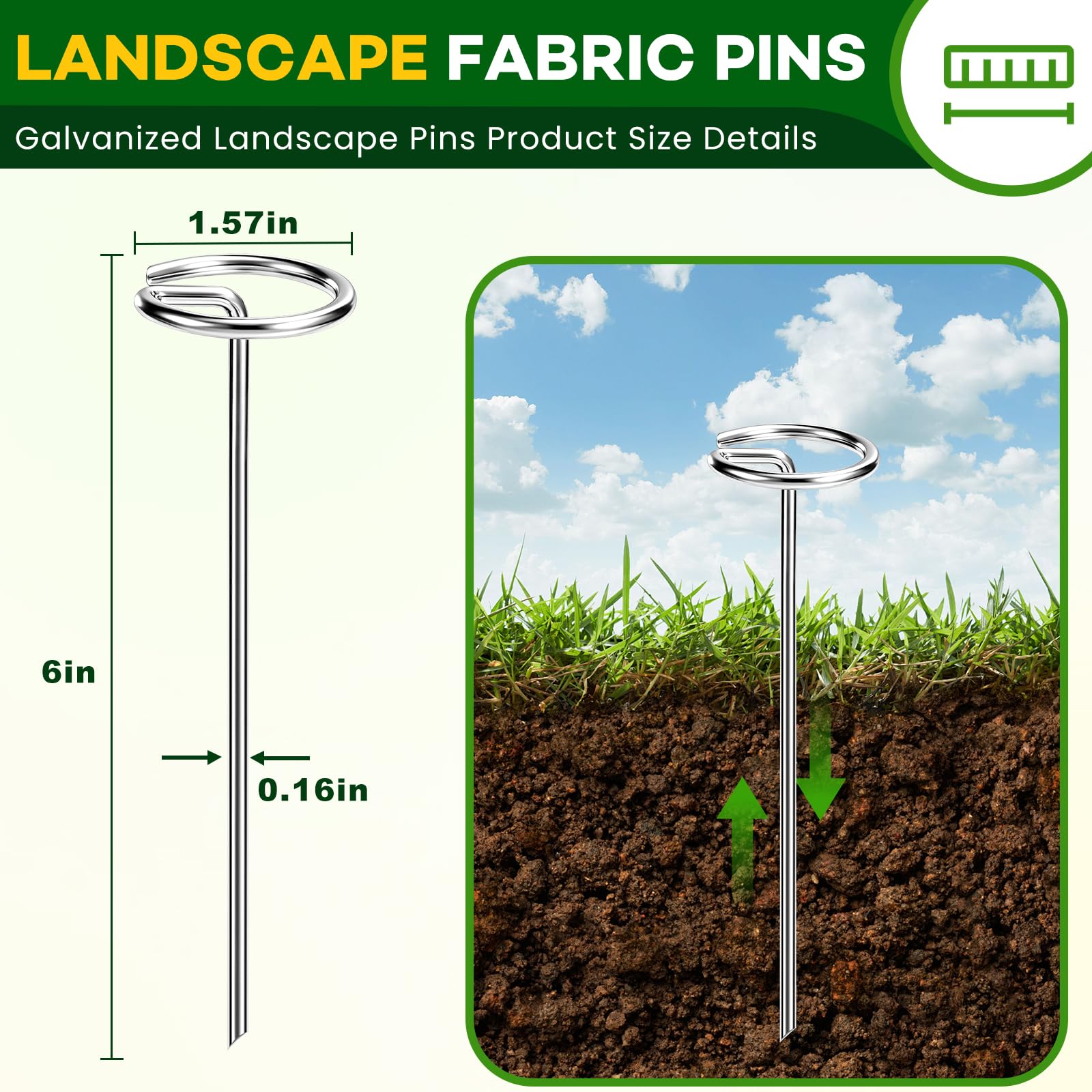 ALOTIKI 100Pack Landscape Stakes in packaging