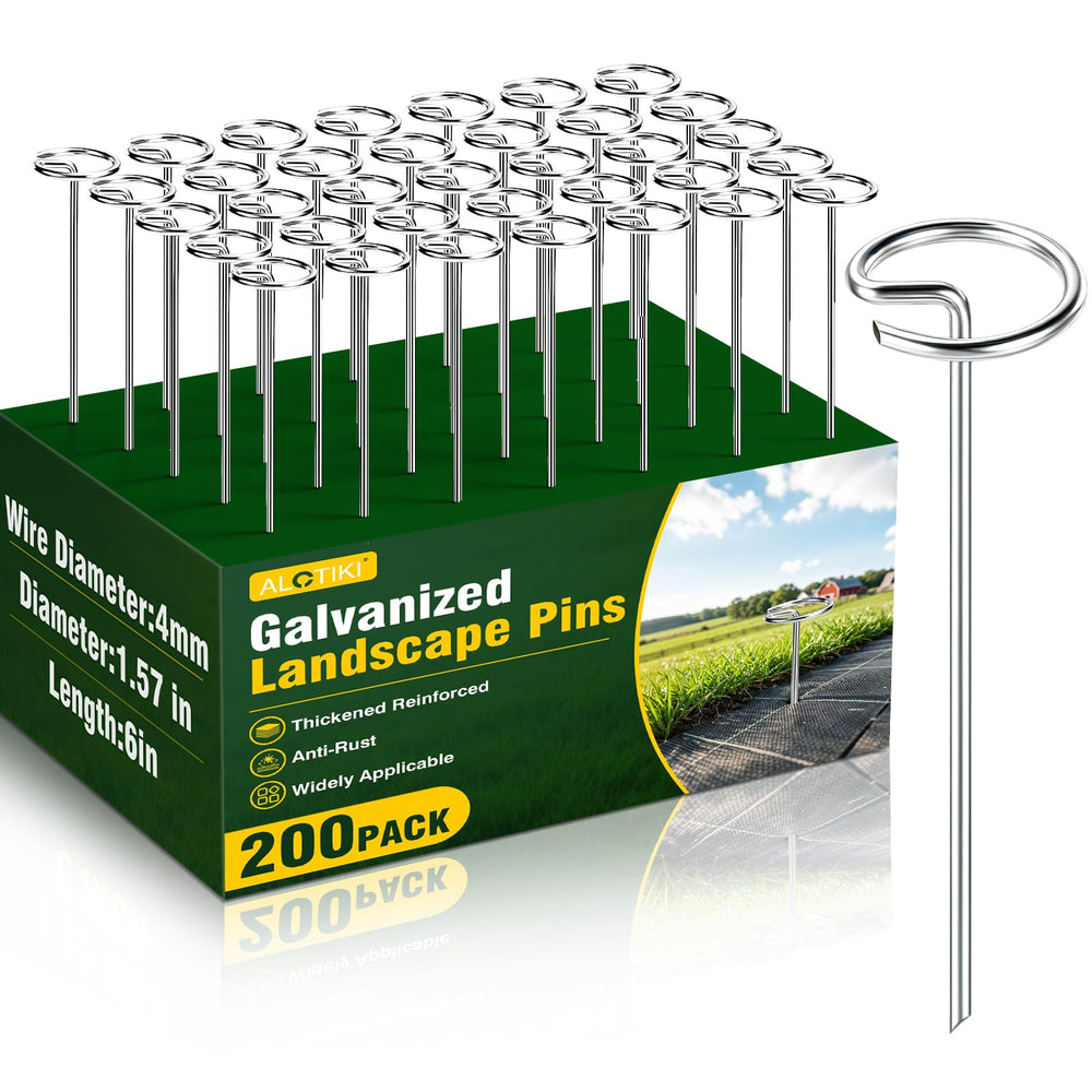 Alotiki 6 Inch Galvanized Landscape Staples front view