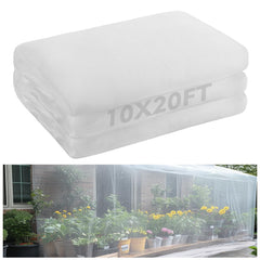 Alphatool 10x20ft garden netting front view with white mesh