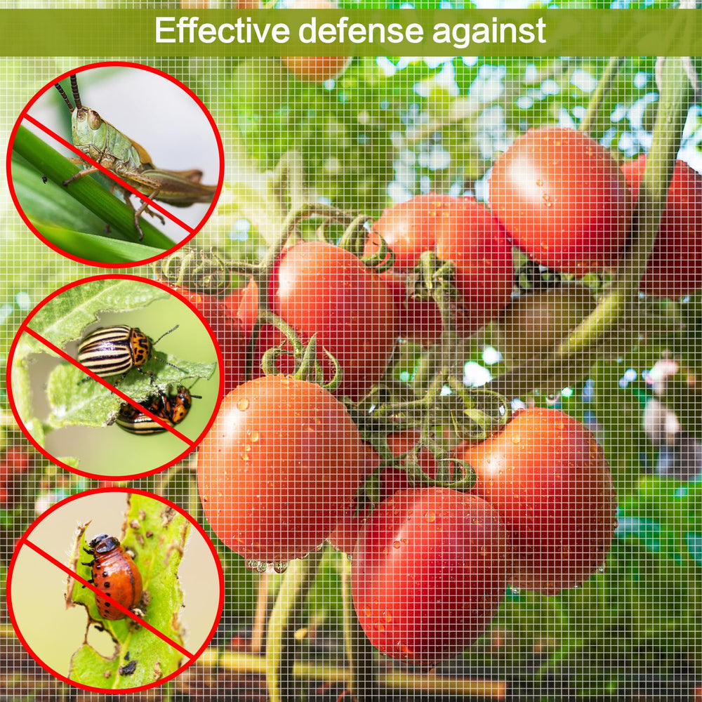 Alphatool garden netting in use protecting vegetables in a garden