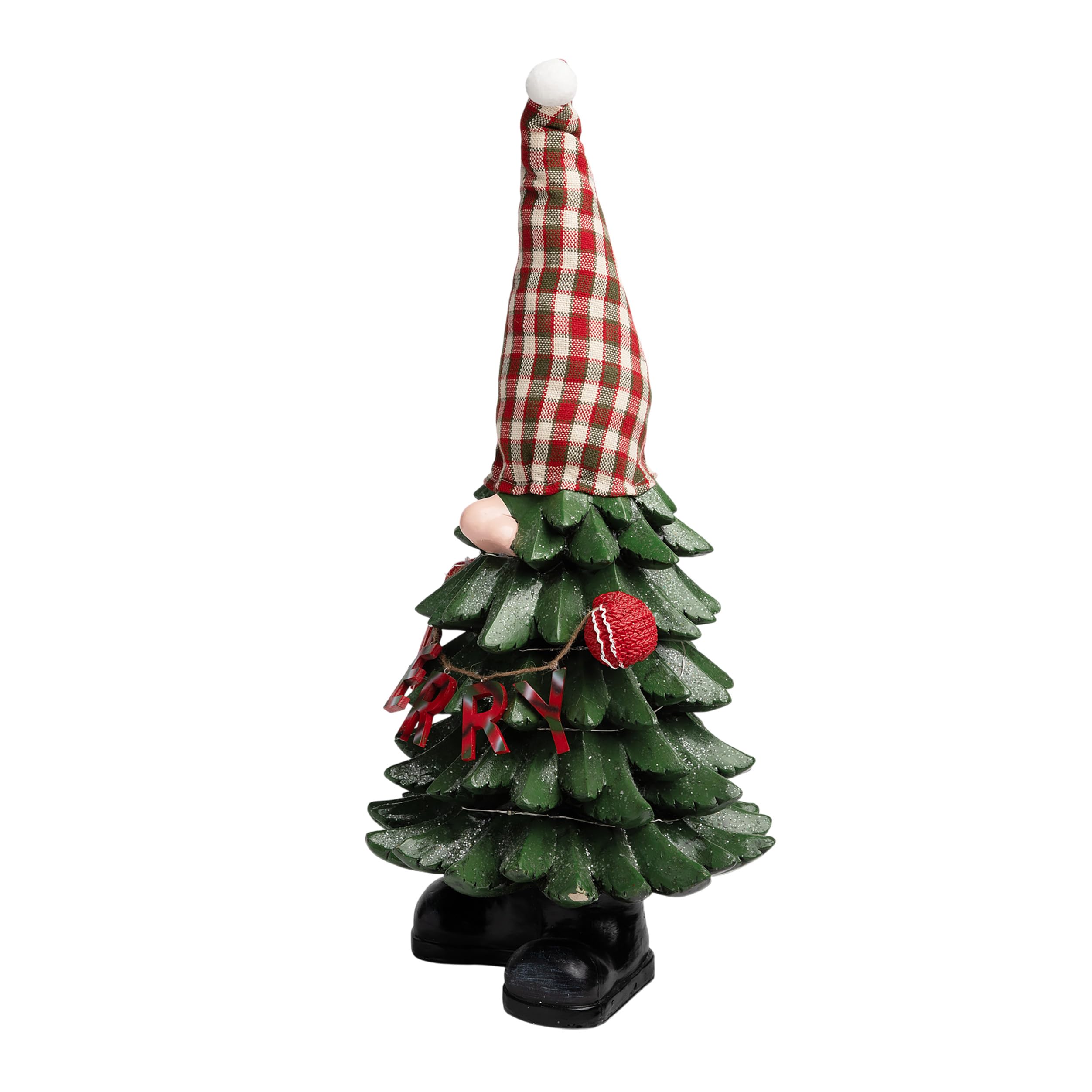 Alpine 28-inch Merry Gnome Statue on a front porch