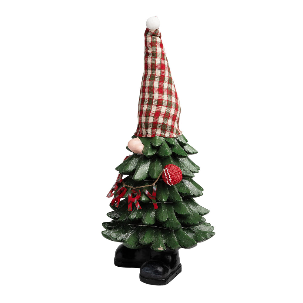 Alpine 28-inch Merry Gnome Statue on a front porch