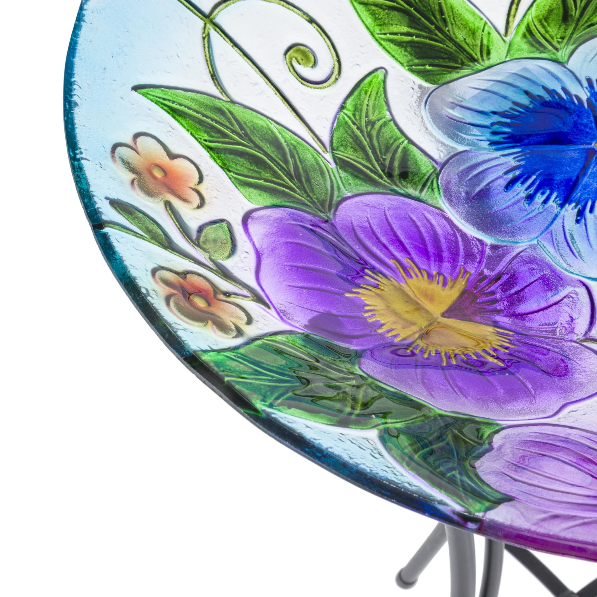 Alpine birdbath bowl on a metal stand