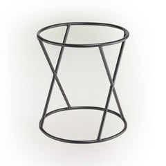 Alpine Gazing Globe Display Stand 11" tall black metal side view