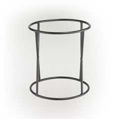 Alpine Gazing Globe Display Stand with flowers in the background