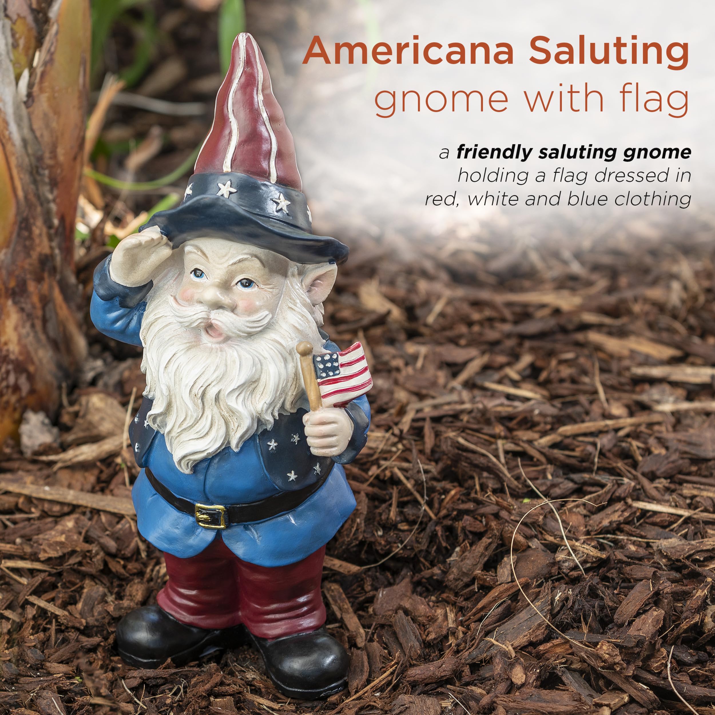 Alpine Gnome Statue on a porch with flowers