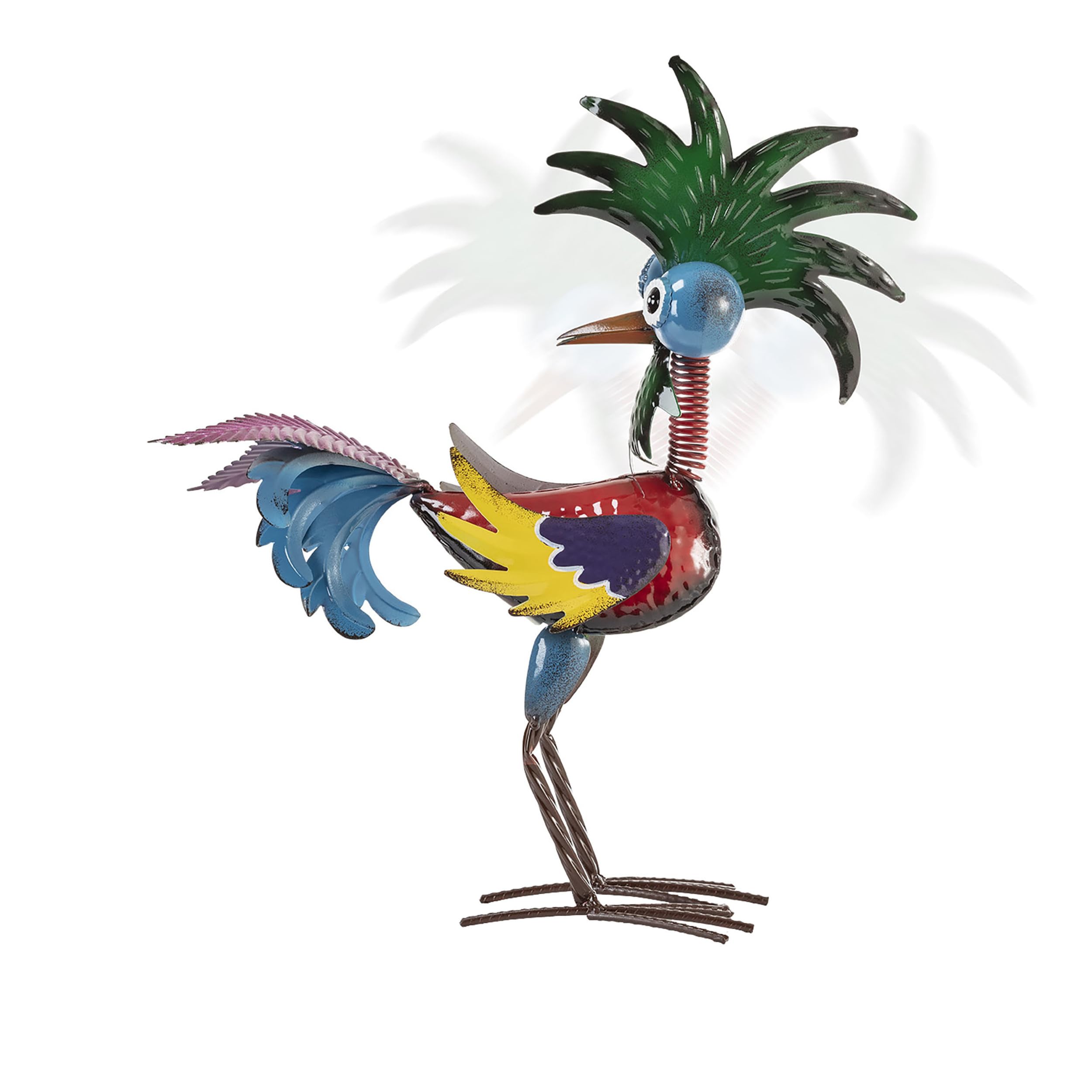Alpine Rooster Statue showcasing vibrant colors and design