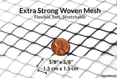 AlpineReach Garden Netting rolled out in a garden setting