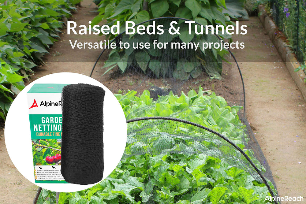 AlpineReach Garden Netting secured with zip ties